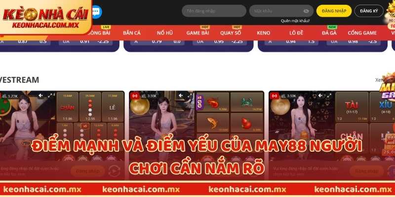 Điểm mạnh và điểm yếu của MAY88 người chơi cần nắm rõ