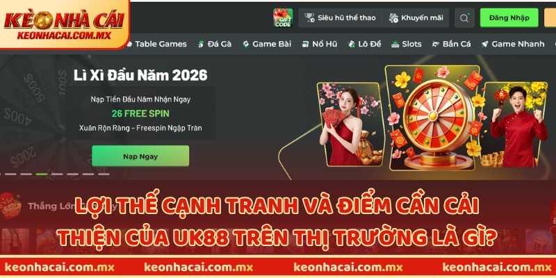 Lợi thế cạnh tranh và điểm cần cải thiện của UK88 trên thị trường là gì?