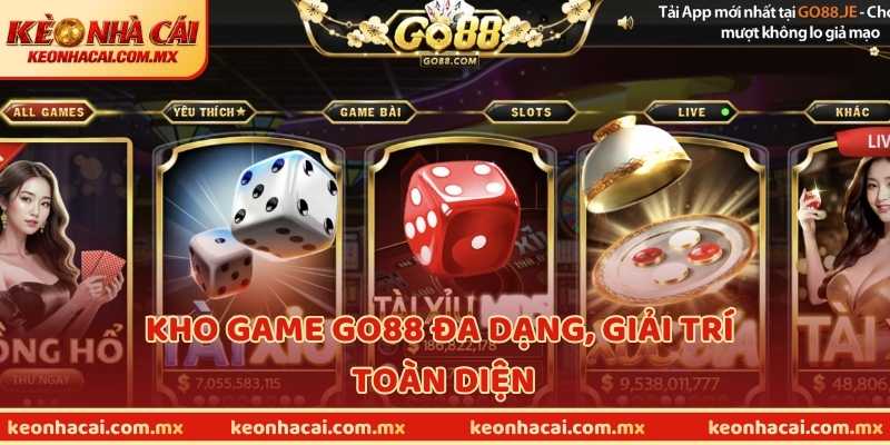 Kho game GO88 đa dạng, giải trí toàn diện